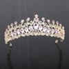 Baroque Red Green Blue Crystal Water Drop Tiara Crown Rhinestone Pageant Diadem Headpiece Bride Wedding & Prom Queen Crown
