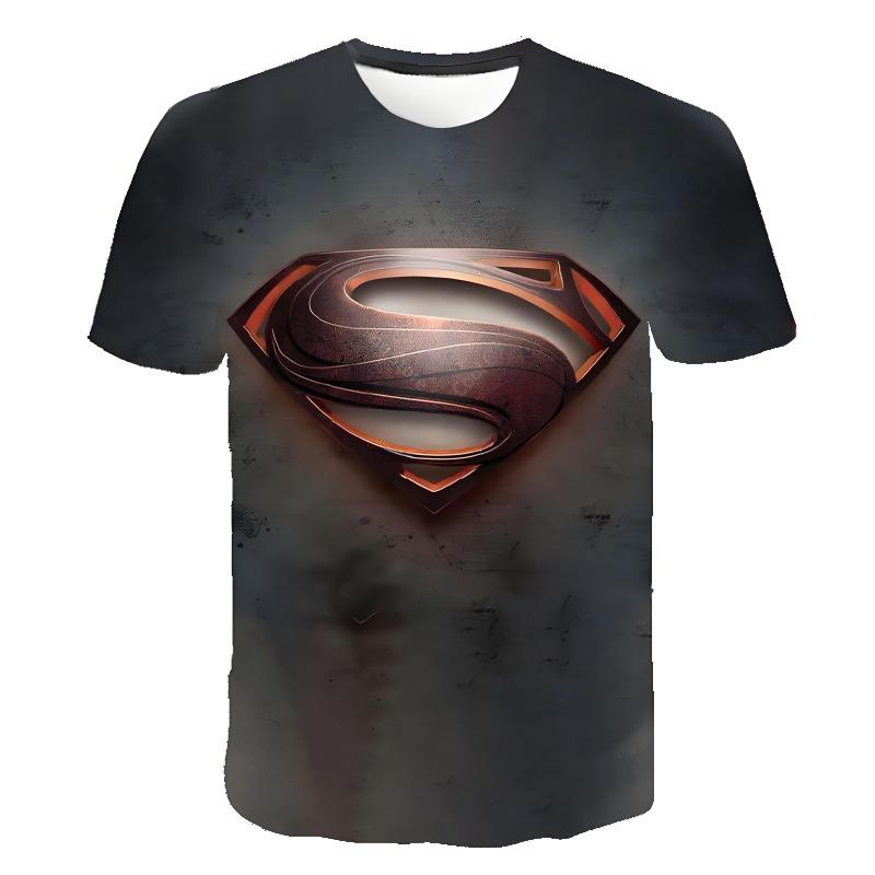 Summer New SuperHero Superman Children's 3d Printed T-Shirt Children's Summer Fashion Short Sleeved T-Shirt Tops