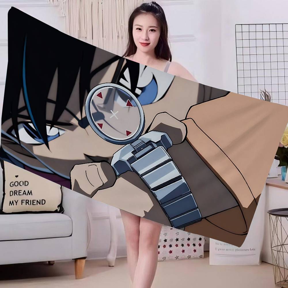 

Mystery Detective C-Conan Anime Beach Swimming Towel Soft Absorbent Washcloth Children s Gifts for Kids Travel Camping Gym W40*H60(CM)