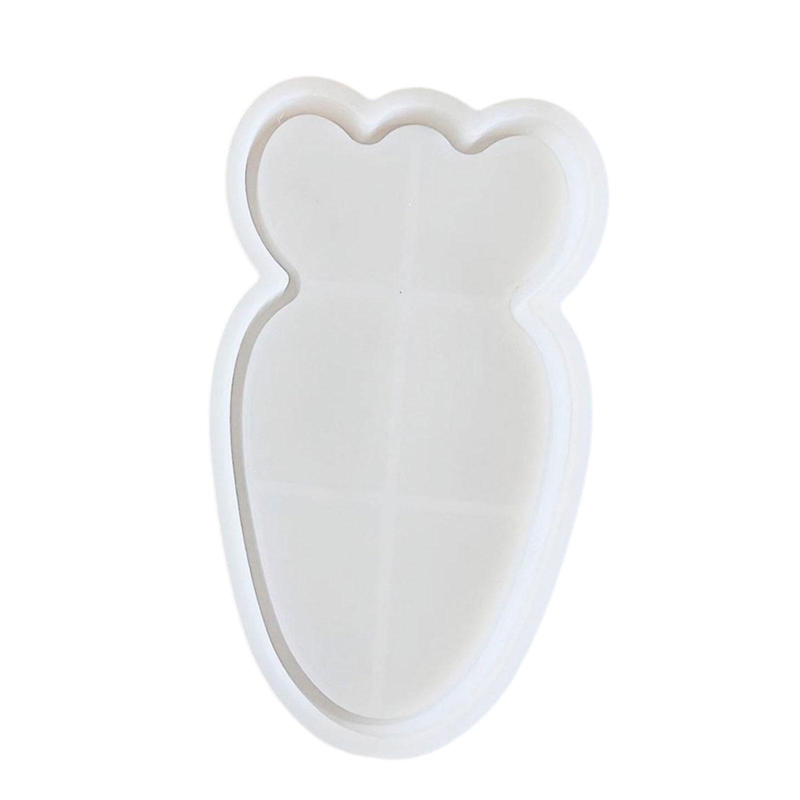 

Bunnies Carrot Shape Resin Tray Moulds for Candle Holder Jewelry Tray Storage Dish Gypsum Silicone Molds for Art Craft 9