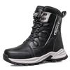 Cozy Warm Fluffy Couple Cotton Boots Fashion Lace-up Design Thick Bottom Snow Boot Winter New Casual Large Size Botines De Mujer