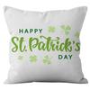 Home Cushion Cover St. Patrick's Day Pillowcase Four-leaf Clover Plaid Sofa Cushion Cover