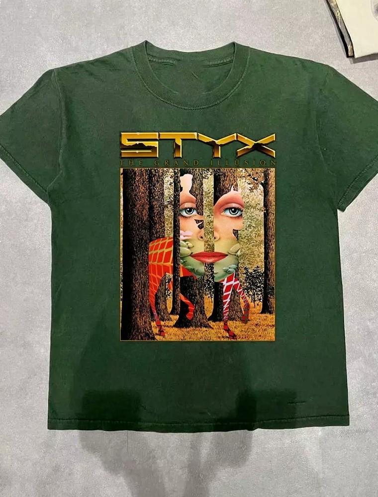 Styx Band The Grand Illusion Tour 2025  Full Size S-5XL 16D325 Unisex T-Shirt XXXXL