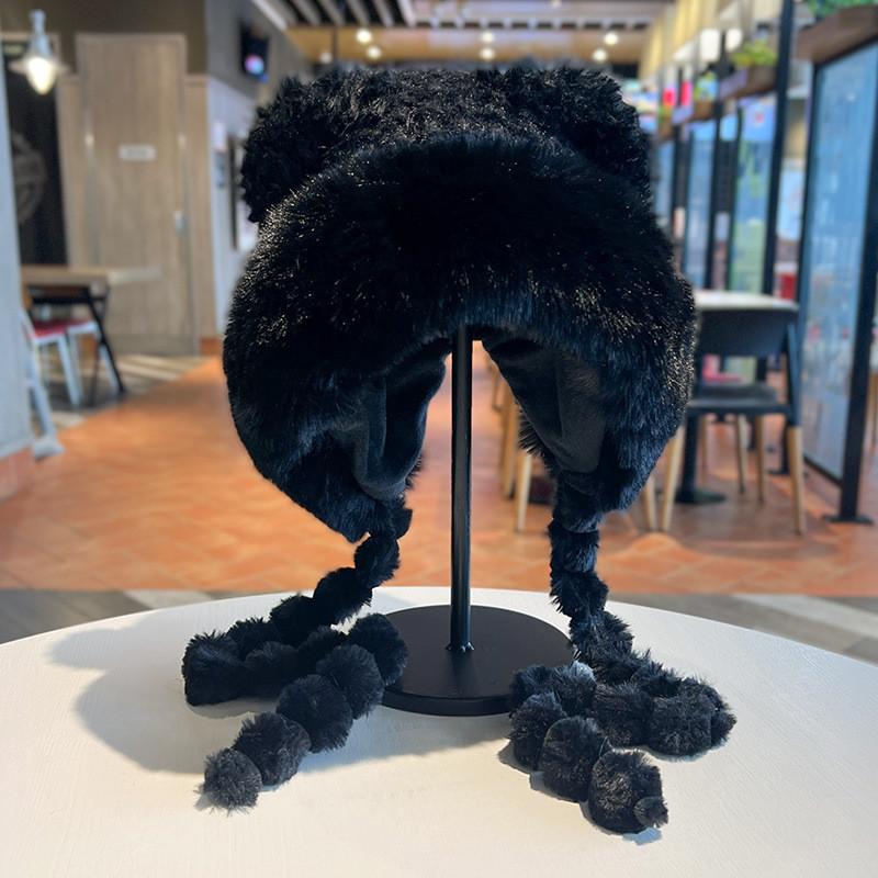 

Winter Bear Plush Hat With Breathable Cotton For Cold And Casual Wear