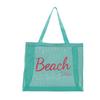Large Nylon Shopping Bag With Transparent Mesh And Inner Pocket For Daily Carry