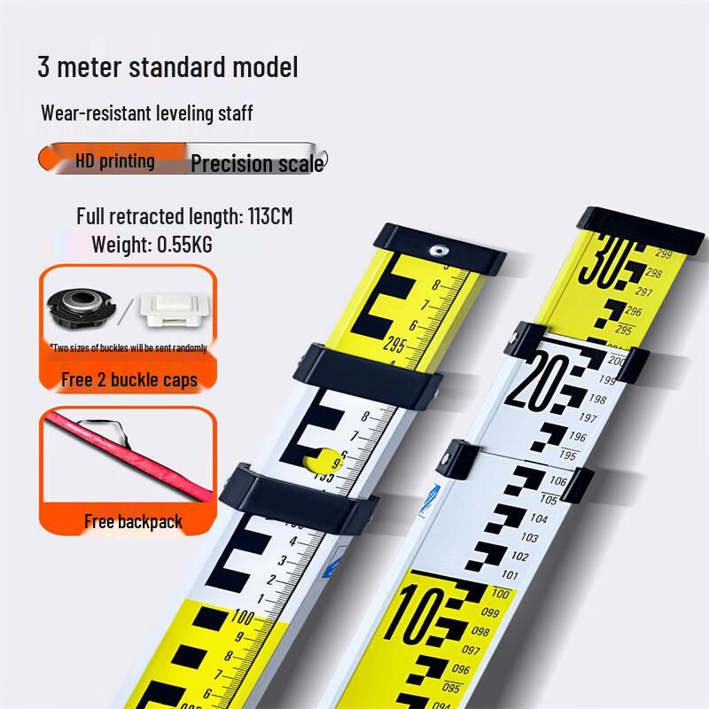 Thickened Telescopic Leveling Rod