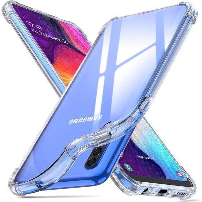 Samsung A50 Case, Clear Protective Shockproof Anti-Scratch Bumper Silicone Cover Cases Bumper for Samsung Galaxy A50 6.4"