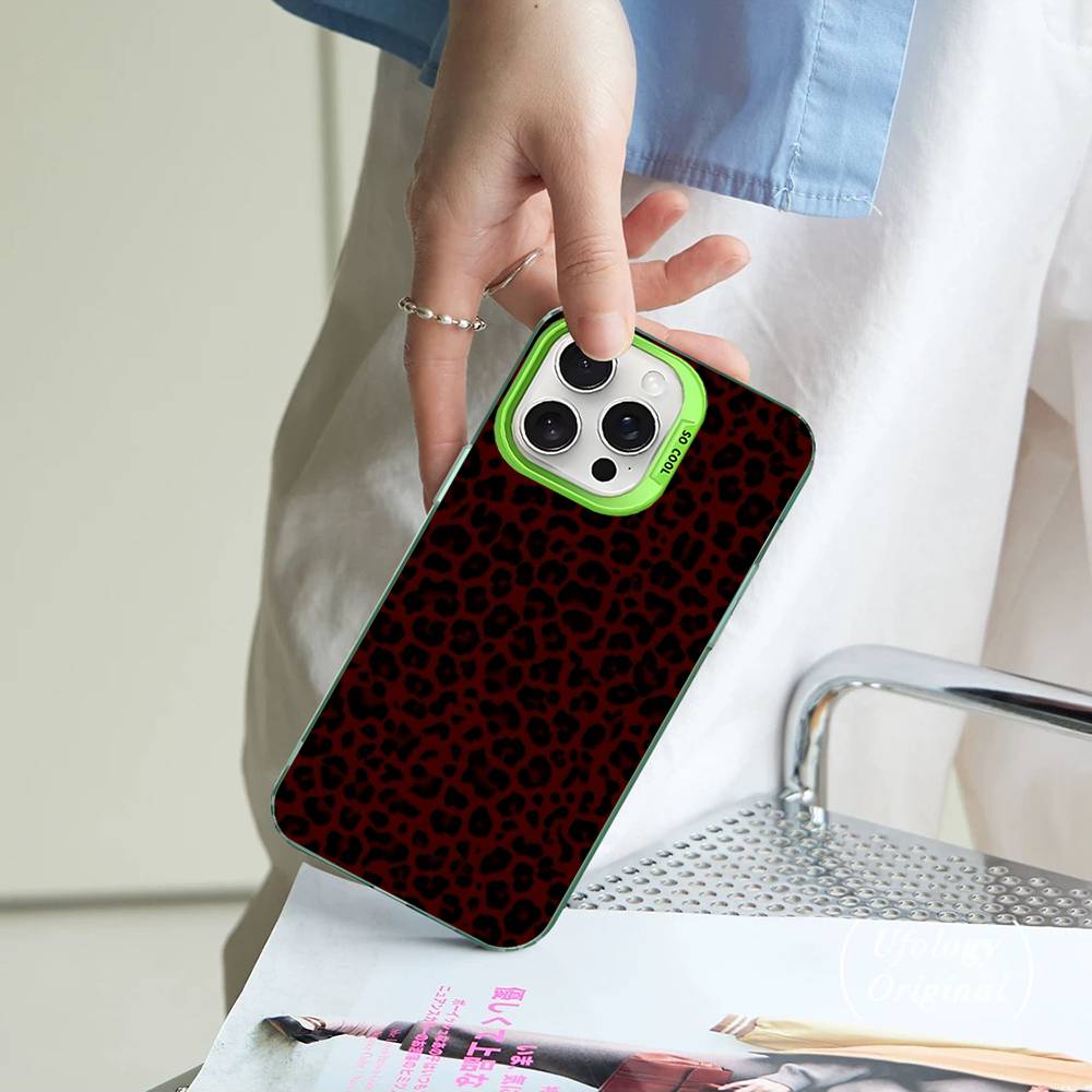 Leopard Cheetah Print Phone Case For IPhone 17Air 16 15 14 13 12 11 Pro Max Plus Color Anti Fall Cover