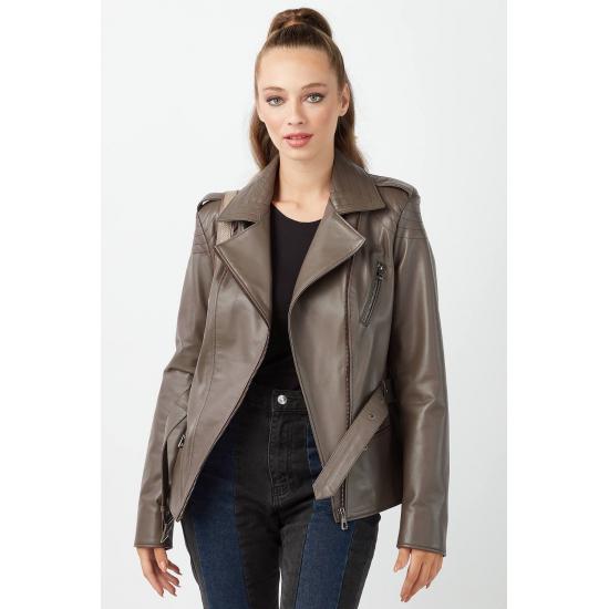 

Женские куртки Clara Genuine Leather Mink Женская кожаная куртка Regular Fit