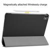 Für iPad Pro 13 (2024) Hülle Auto Aufwecken/Schlafen Dreifach-Ständer Leder Tablet-Hülle