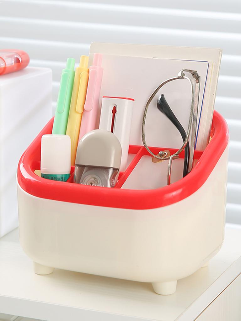 1/2 Stück Schreibtisch 6-Fächer Trapezförmiger Kreativer Stifthalter Schüler Zuhause Mini Schreibwaren Mehrzweck Diverse Aufbewahrungsbox