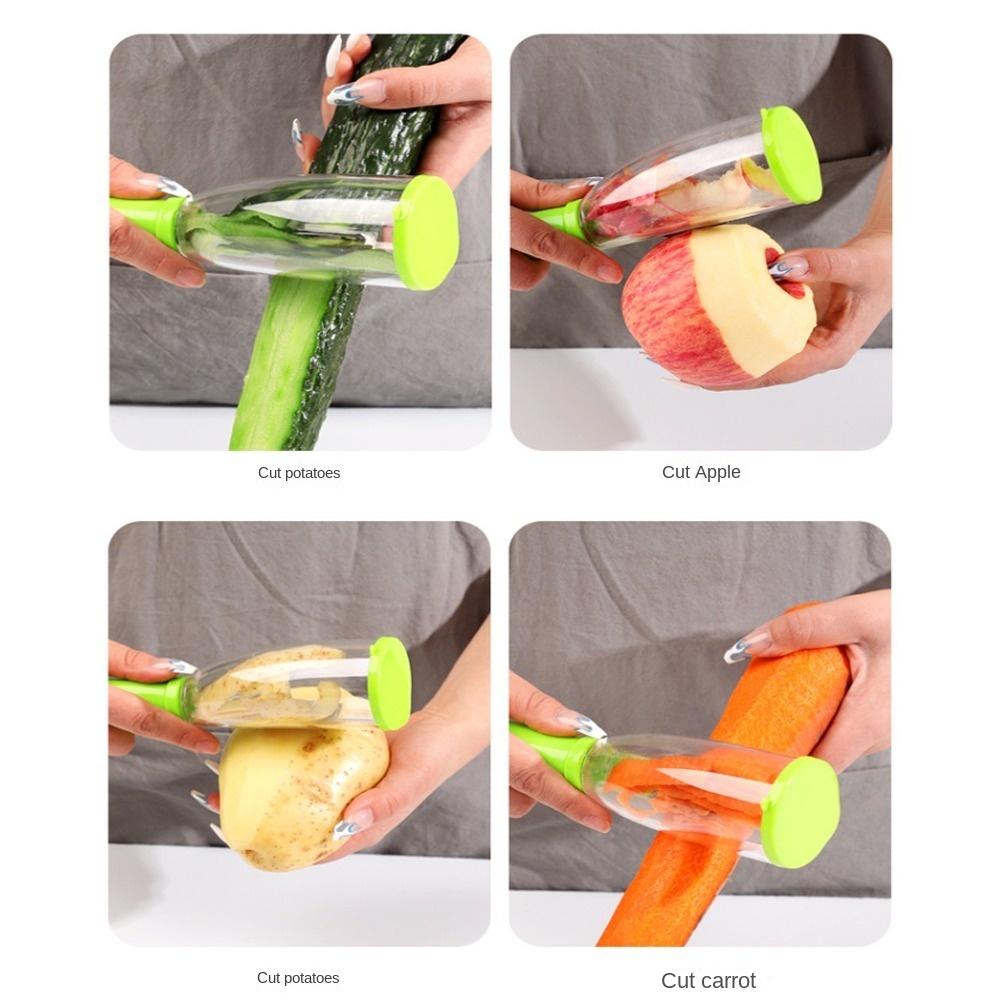 Green Vegetable Peeler with Container Fruit Peeler Easy to Use Kitchen Peeler  Kitchen