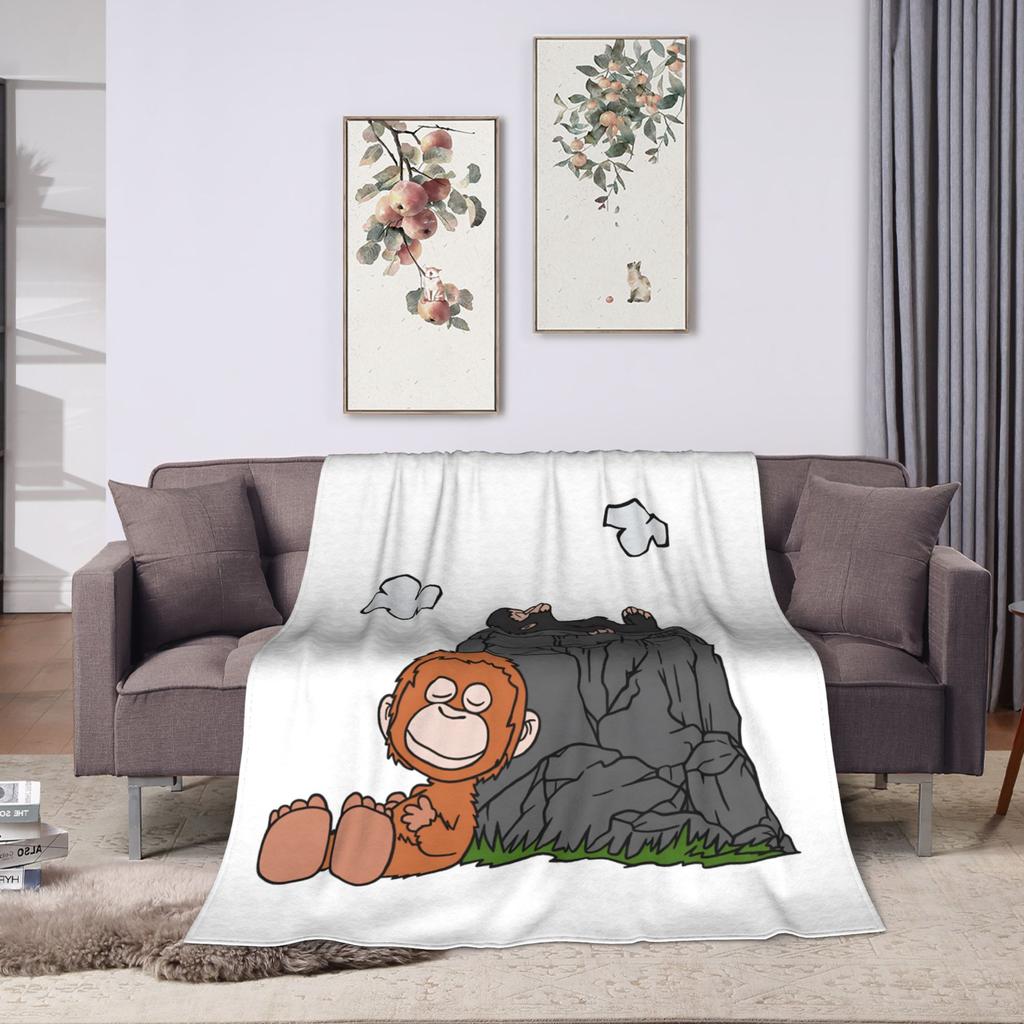 Monkey Punch Warme Weiche Decken Kinder Erwachsene Plüsch Überwurfdecke Flauschige Outdoor Flanell Tagesdecke Sofa Bettbezug