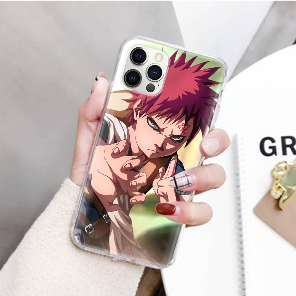 JW81 Naruto Gaara Transparent Case for Samsung A04 A14 A23 M33 M53 Realme 10 9 C35 C55 VIVO Y02 X80 Infinix Hot 30 Note 11 Tecno Spark 8P Pro