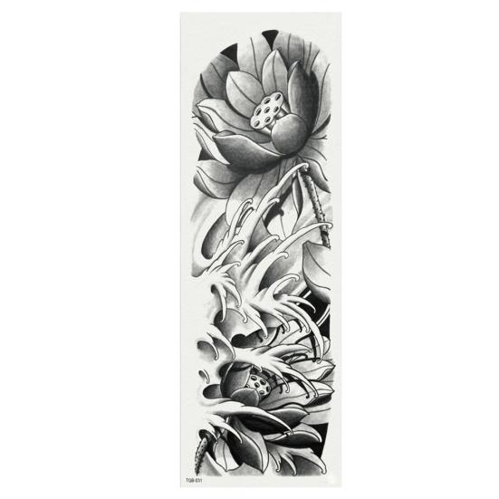 Full Arm Temporary Fake Tattoo Men Women Body Art Decal Water Transfer Sticker
