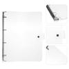 SEWACC Binder Notebook Set of Snap Button A4 Binder Pad Document Office Memo Daily Use Cover, 2, Transparent, Closure, Compatible, 4-Ring Cover,