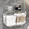 No-Drill Wall Organizer, Pull-Out Clear Trays for Bathroom & Kitchen. Save Space, Store Cosmetics, Lipsticks Easy!