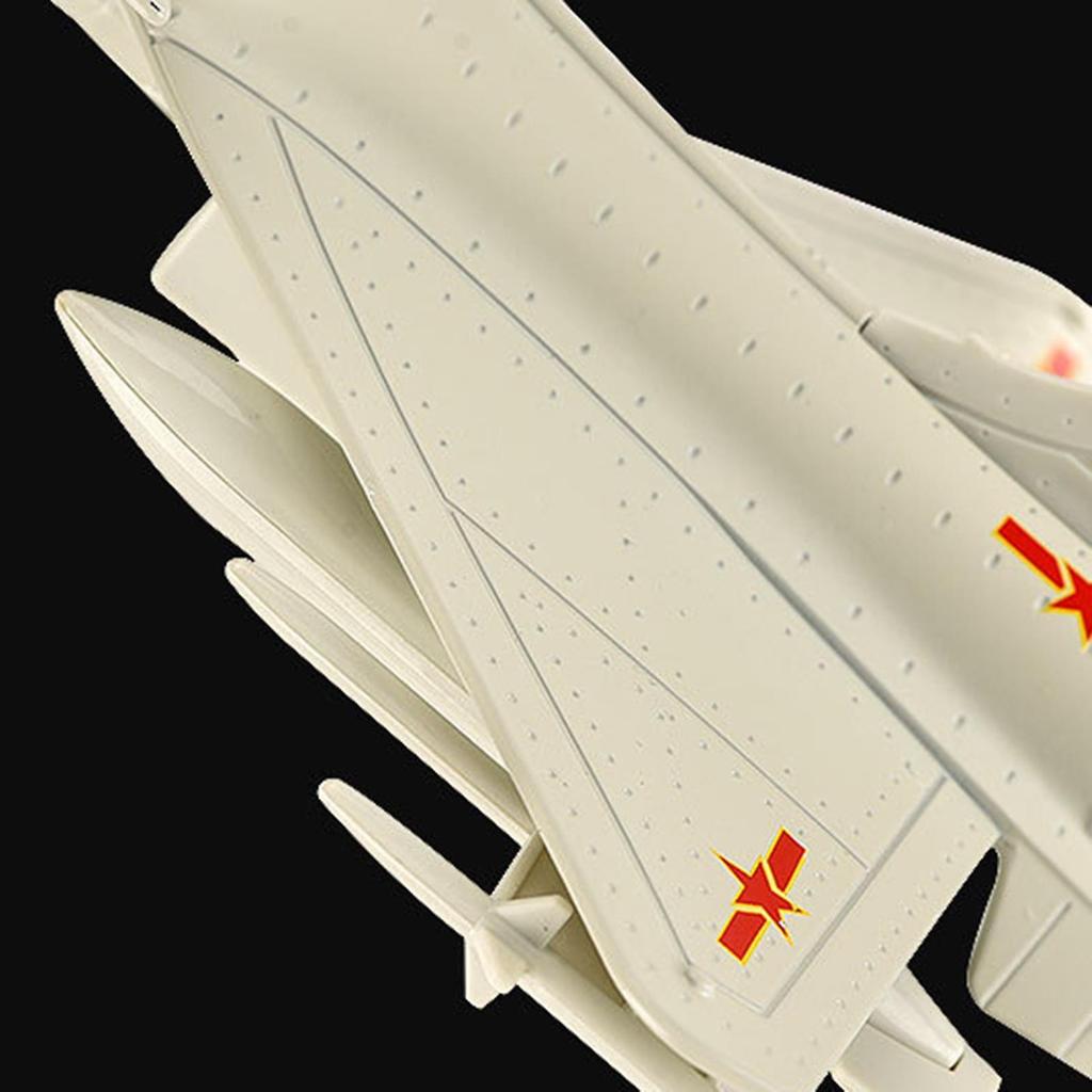 Modèle d'avion de chasse J10 à l'échelle 1/72 avec son et lumière en alliage Avion laiteux