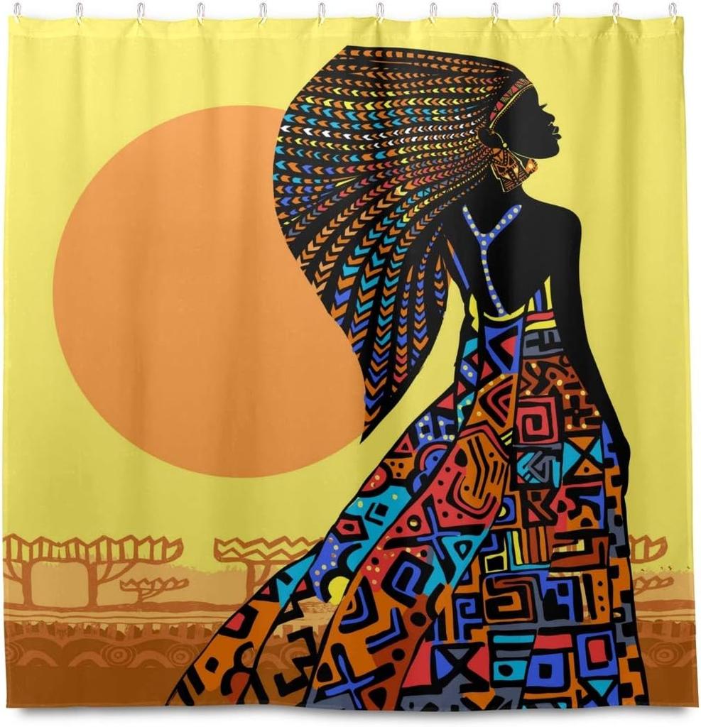 Funny raccoon shower curtain, animal themed pattern printed durable waterproof shower curtain bathroom decoration, 12 hooks