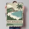 Nicaragua Beach Travel Tinplate Poster Customized Wall Art Vintage Retro Metal Signs for Decoration Garage Decorations Man Cave