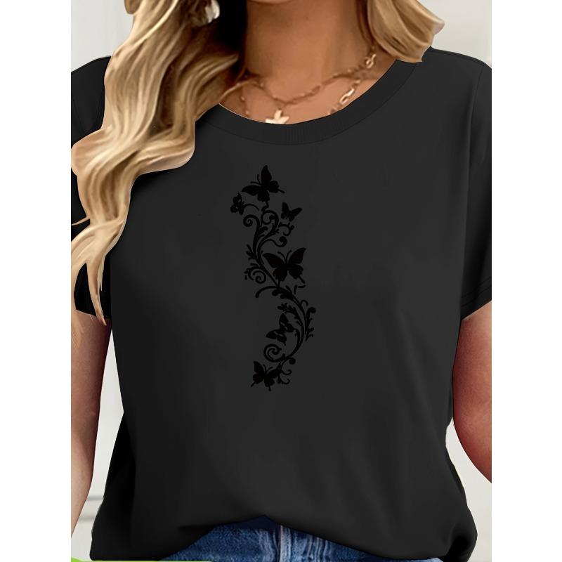

European sizes Elegant Women s Top, Artistic and Unique Patterns, Ideal Gift for Family and Friends, Perfect for a Cool Summer 4XL чорний
