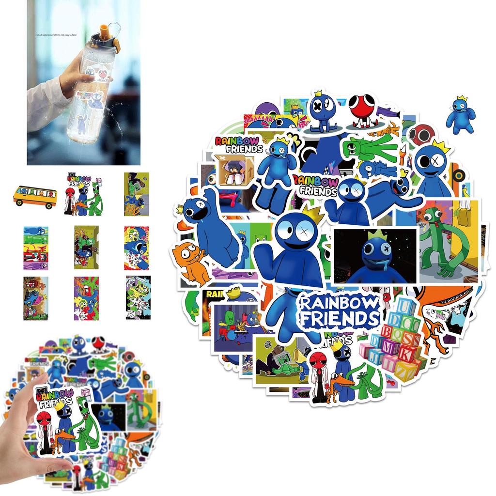 Waterproof And Reusable Roblox Rainbow Friends Stickers Set Of 60