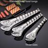 Wielofunkcyjne szczypce do żywności ze stali nierdzewnej, ażurowe, do chleba, grilla, steków, klips do grilla, klamra do odprowadzania oleju, akcesoria kuchenne do domu