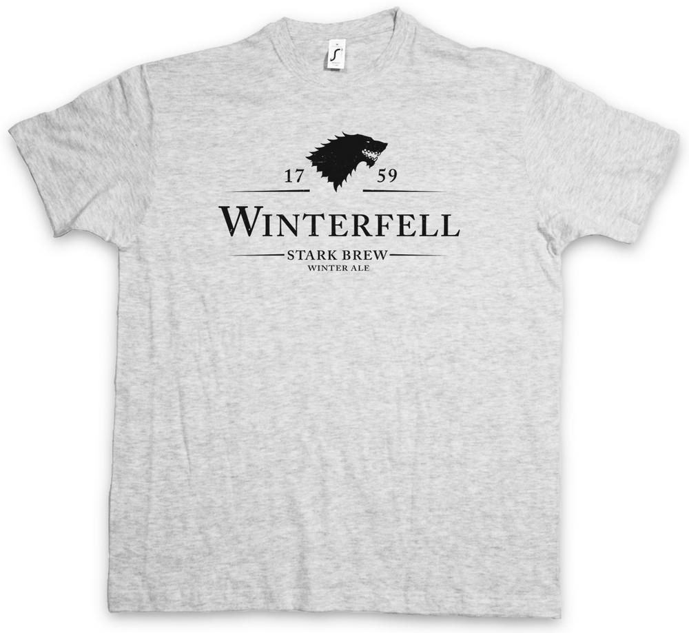 

WINTERFELL 1759 STARK BREW T-SHIRT - Game of Ale Beer Fun Thrones House Stark XL