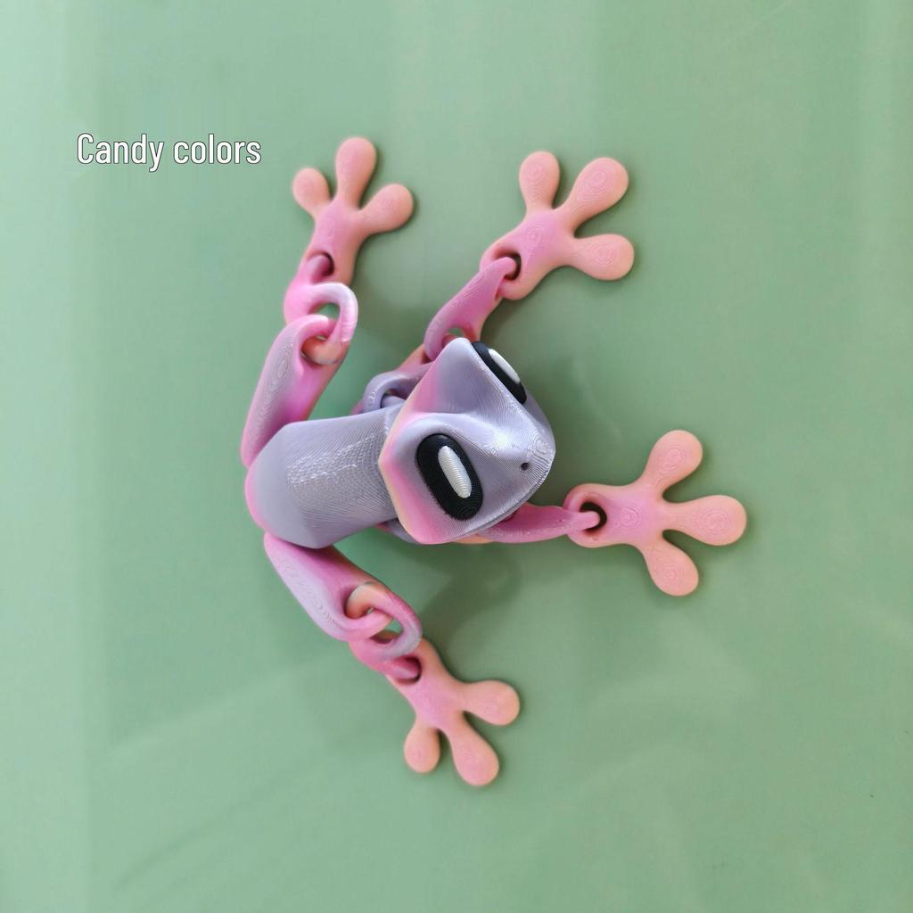 3D Magnetic Frog Joint Movable Figurine - Crafty Desktop and Fridge Ornament Toy