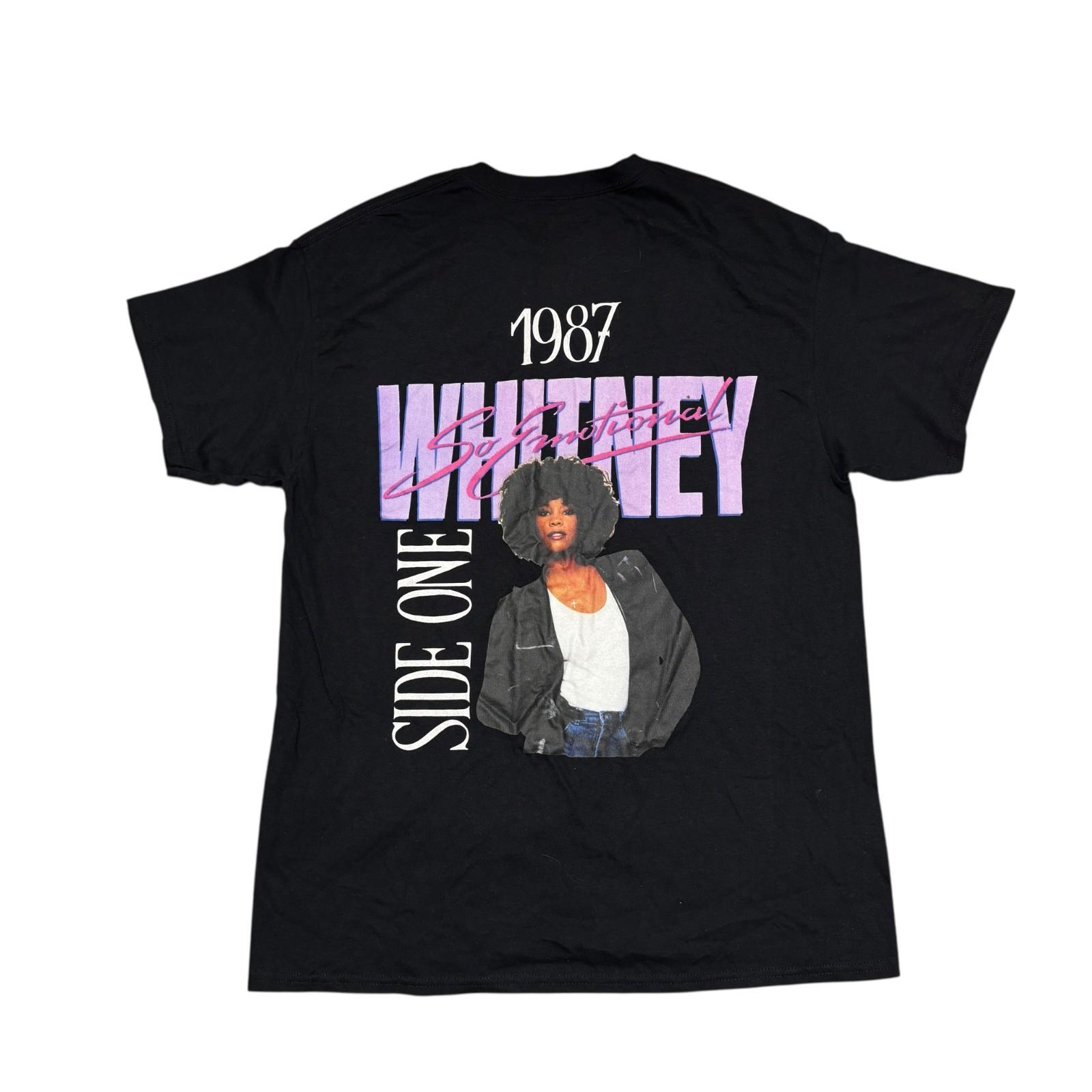 Whitney Houston Shirt Black Tour Concert Band Tee Mariah Carey Tina Turner Unisex T-Shirt XXXL