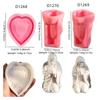 Heart Silicone Tray Mold Heat Resistant Easy Demolding Heart Plate Silicone Mould For Rosary Stand Soap Jewelry Tray