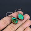 Arizona Turquoise Copper Electroformed Earrings, Handmade Gemstone Jewelry Earrings For Memorial Day