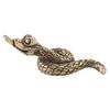 Artistic Brass Snake Ornament Representing Intelligence and Luck Interior Decorations for Study or Living Room Display