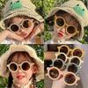 Children Cute Cartoon Small Frame Sunglasses Kids Round Glasses Baby Fashion Colors Sun Protection Eyewear Boys Girls