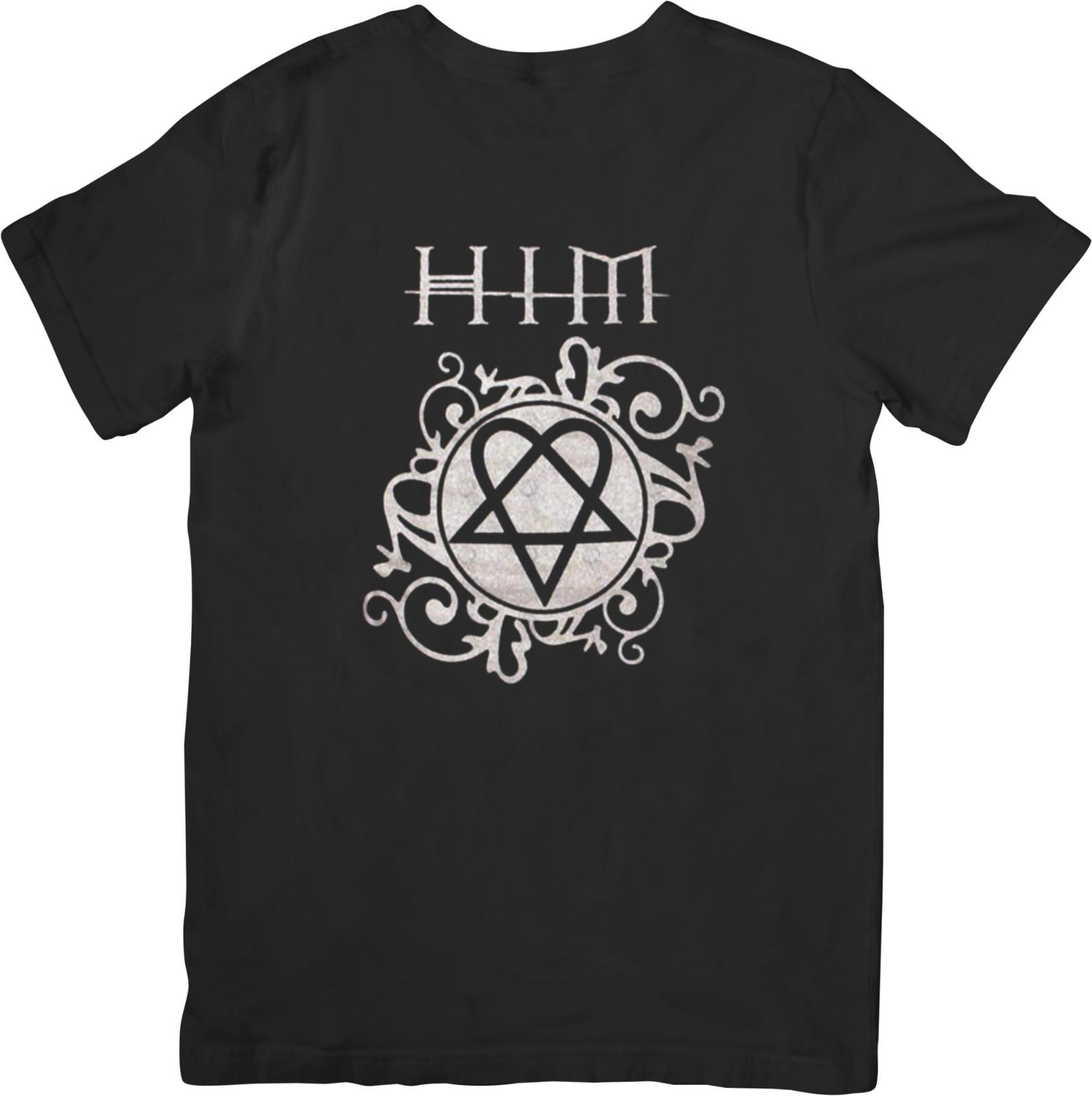 

H.I.M Heavy Metal Music Unisex Fit for Men Women Quality Cotton T-Shirt Black XXXXL