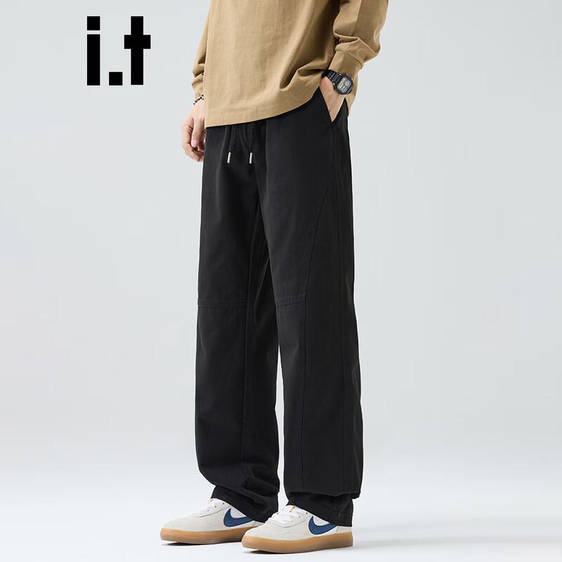 CHOCOOLATEit Men's Loose Straight Thermal Cotton Cargo Pants