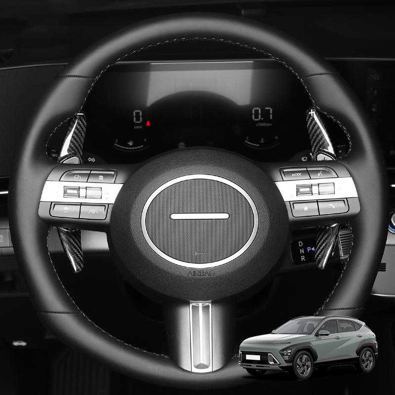 For Hyundai SX2 2024-2026 /NX4 2025 2026/ Sonata 2026 Real Carbon Fiber Steering Wheel Paddle Shifter Gear Shift Extension Cover