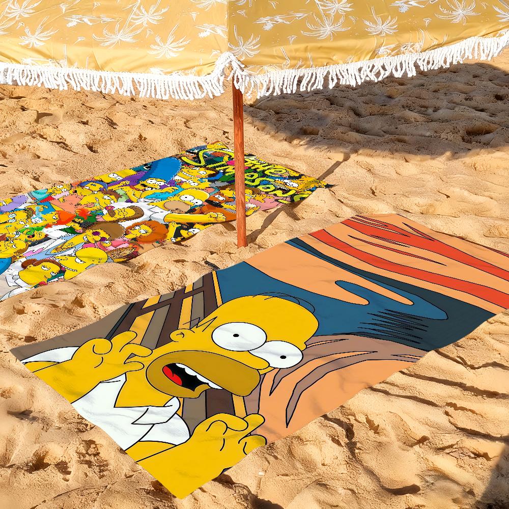 Cartoon cute THE S-SIMPSONS Towel Drying Bath Towel Applicable To Light Swimming Camping Yoga Beach Out