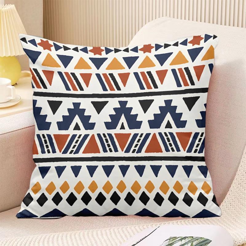 Bohemian Vintage Print Decorative Pillowcase Bedroom Living Room Square Cushion Pillowcase