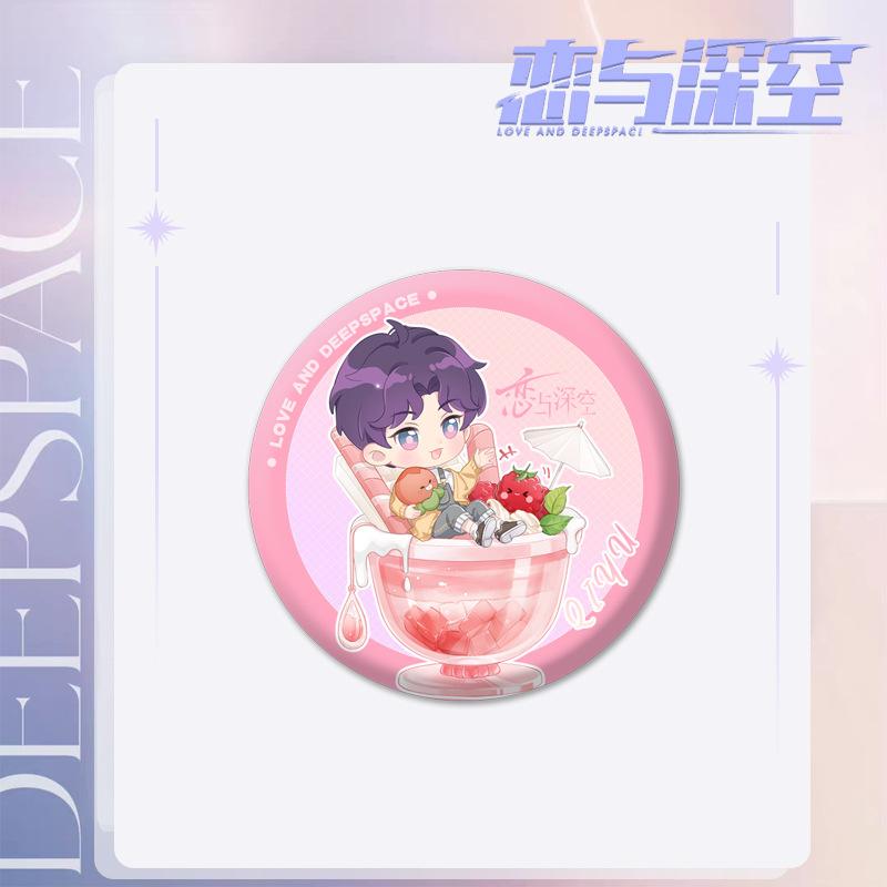 Love and Deepspace Rafayel Zayne Xavier 58MM Round Badge Anime Cosplay Brooch Pin Backpack Clothing Decoration Gift for Fans