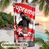 Travis Scott Beach Towel, Personalized Custom Name Text, Quick Dry Large Absorbent Towel For Beach Pool