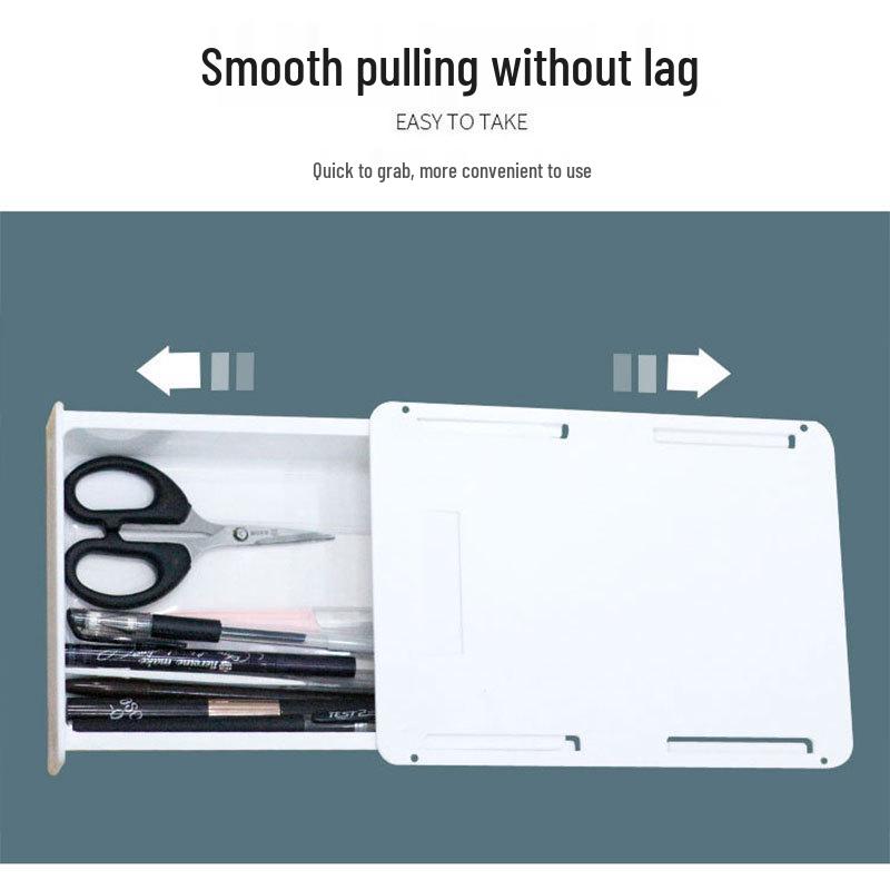 Creative Under-Desk Hidden Storage Organizer - No-Punch Drawer Box