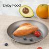 2 pcs Titanium Campg Plate Dishes, ch Ultralight Durable Titanium Dish Plate Cookware, Outdoor Stackable Servg Backpackg plates