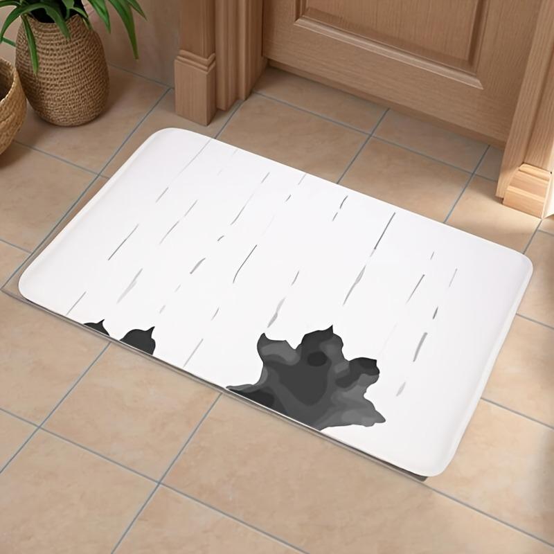 1PC Halloween Paw Kitchen Rug Non-Slip Door Mat Pop design Bathroom Rug Bath Mat Carpet for Home Sink Laundry Decor