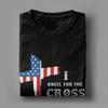 Novelty Stand For The Flag Kneel For The Cross T-Shirt Men Pure Cotton T Shirt Veteran's Day Short Sleeve Tee Shirt Merchandise