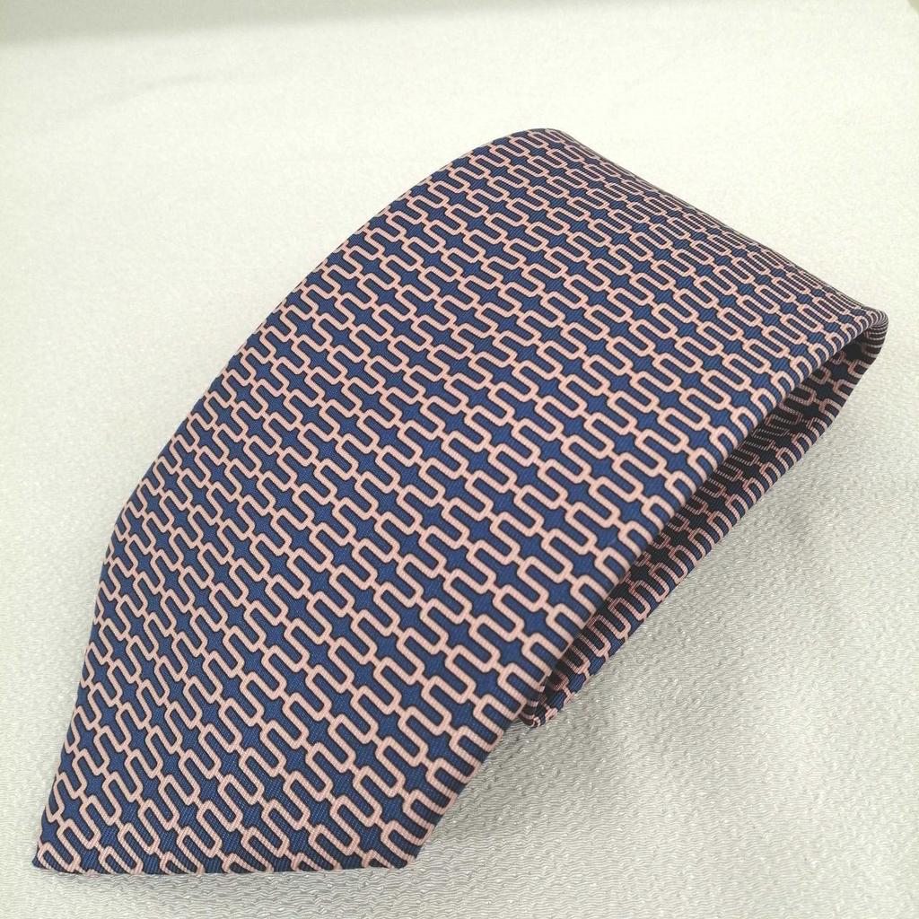 Used HERMES pinkblue tie