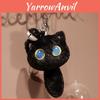 Cute Black Cat Keychain Plush Toy Doll Pendant, 18cm, Short Plush, Pp Cotton Filling