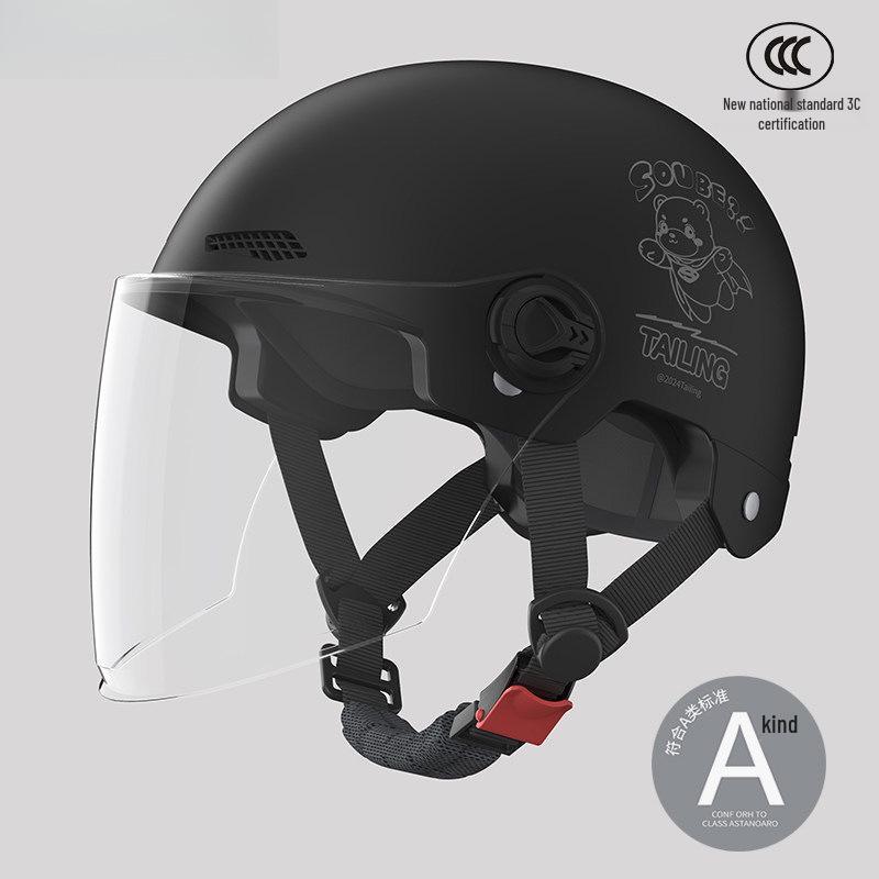 3C Certified Unisex Electric Motorcycle Helmet: All-Season, Sun-Protective, Half-Helmet for Safety
