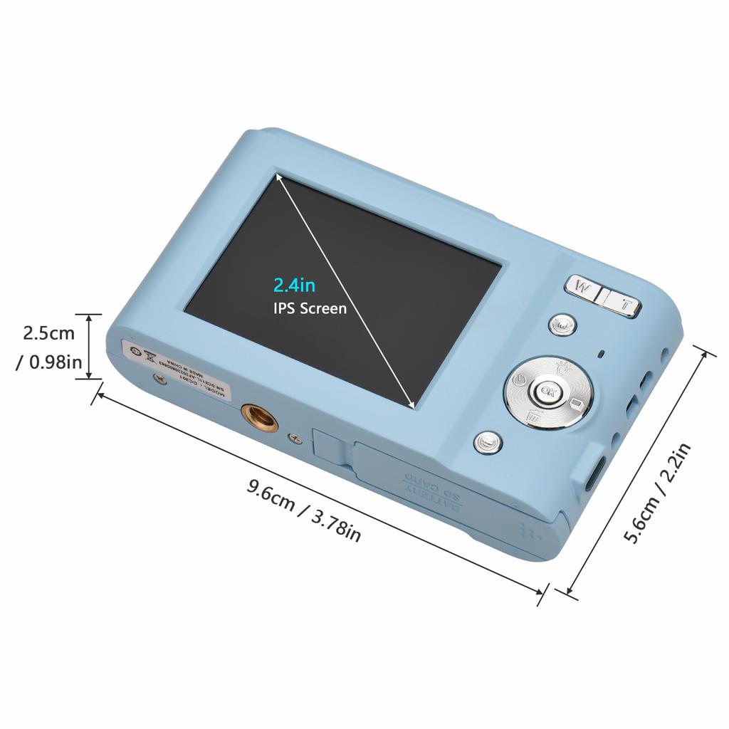 Andoer Portable Digital Camera 48MP 1080P 2.4-inch IPS Screen 16X Zoom Auto Focus Self-Timer Face
