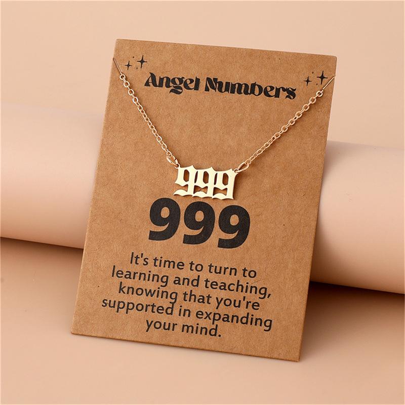 European Style 777 Angel Number Stainless Steel Necklace - Luxury Design Women's Clavicle Chain
